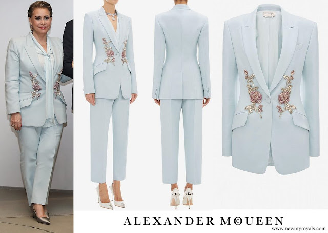 Grand Duchess Maria Teresa wore Alexander McQueen Embroidered single-breasted wool blend blazer