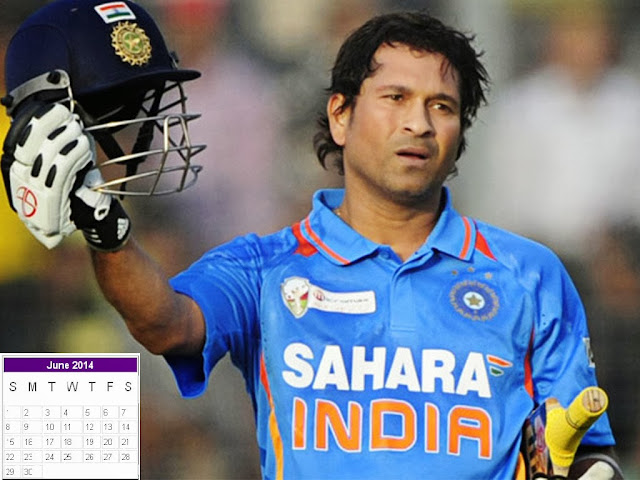 Sachin Tendulkar Calendar 2014