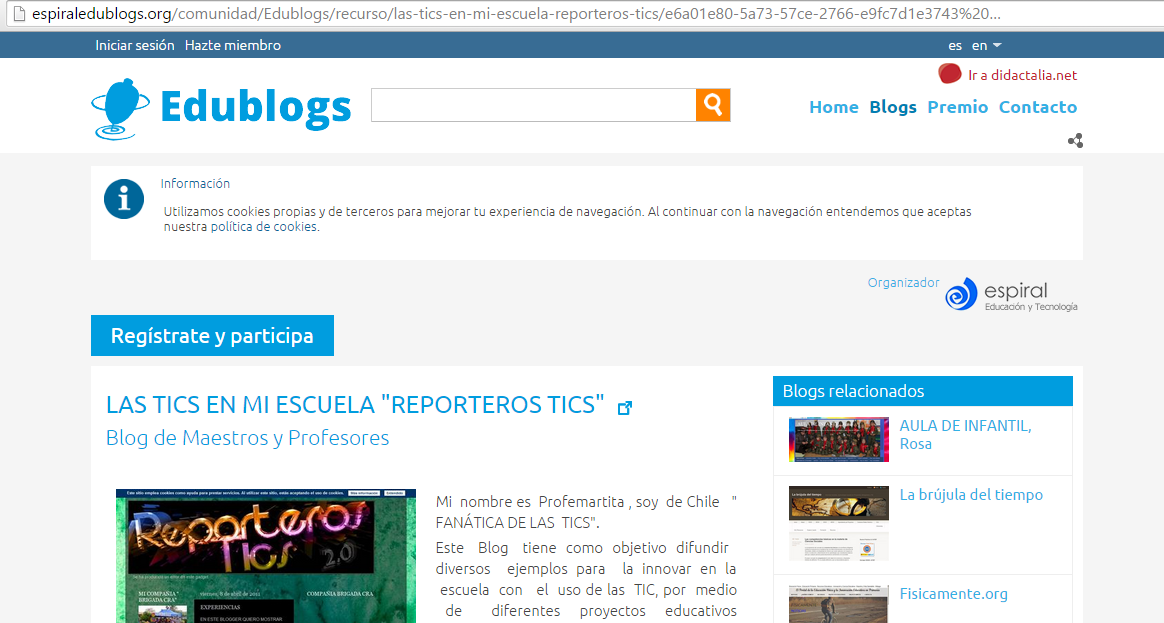  http://espiraledublogs.org/comunidad/Edublogs/recurso/las-tics-en-mi-escuela-reporteros-tics/e6a01e80-5a73-57ce-2766-e9fc7d1e3743%20%E2%80%A6