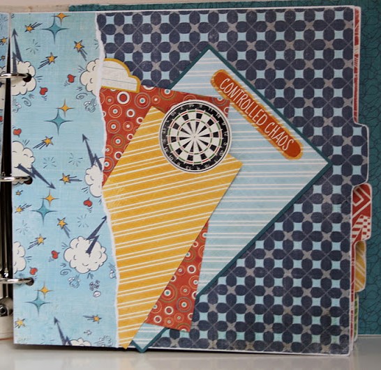 Boy Scrapbook Album Page with clouds