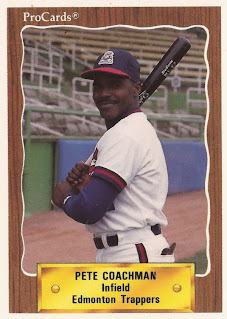 Pete Coachman 1990 Edmonton Trappers card