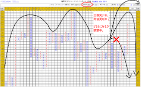 日足の「ポイント・アンド・フィギュア」チャート