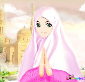 KUMPULAN GAMBAR  CEWEK CANTIK BERJILBAB Gambar  Kartun  