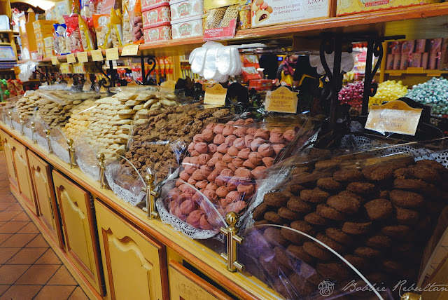 Towering stacks of mouthwatering biscuits inside La Cure Gourmande