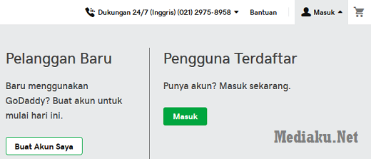 Buat Akun Baru GoDaddy