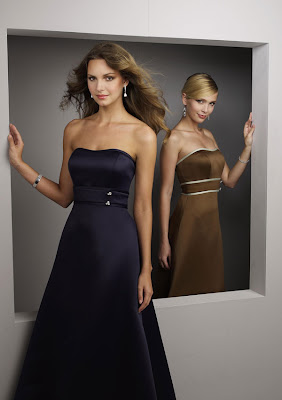 Navy Blue Long Bridesmaid Dresses