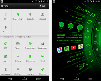 ... Android Apps: Green Light Toucher Pro Theme Android App Free Download