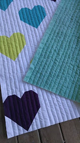 Modern heart quilt for Orlando