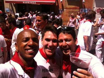 With Alex and Emilio, starting San Fermin off with a bang