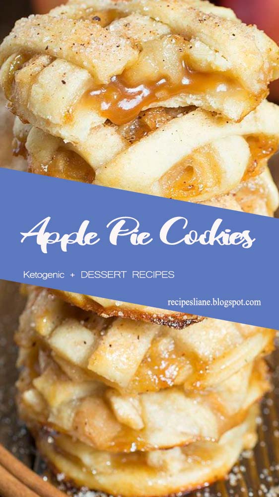 Apple Pie Cookies - sticky and chewy, bite sized caramel apple pies.