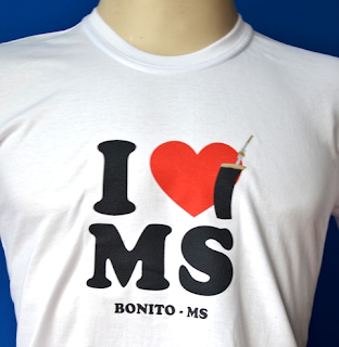 Camiseta I LOVE MS -Bonito-Brasil -P,G,GG