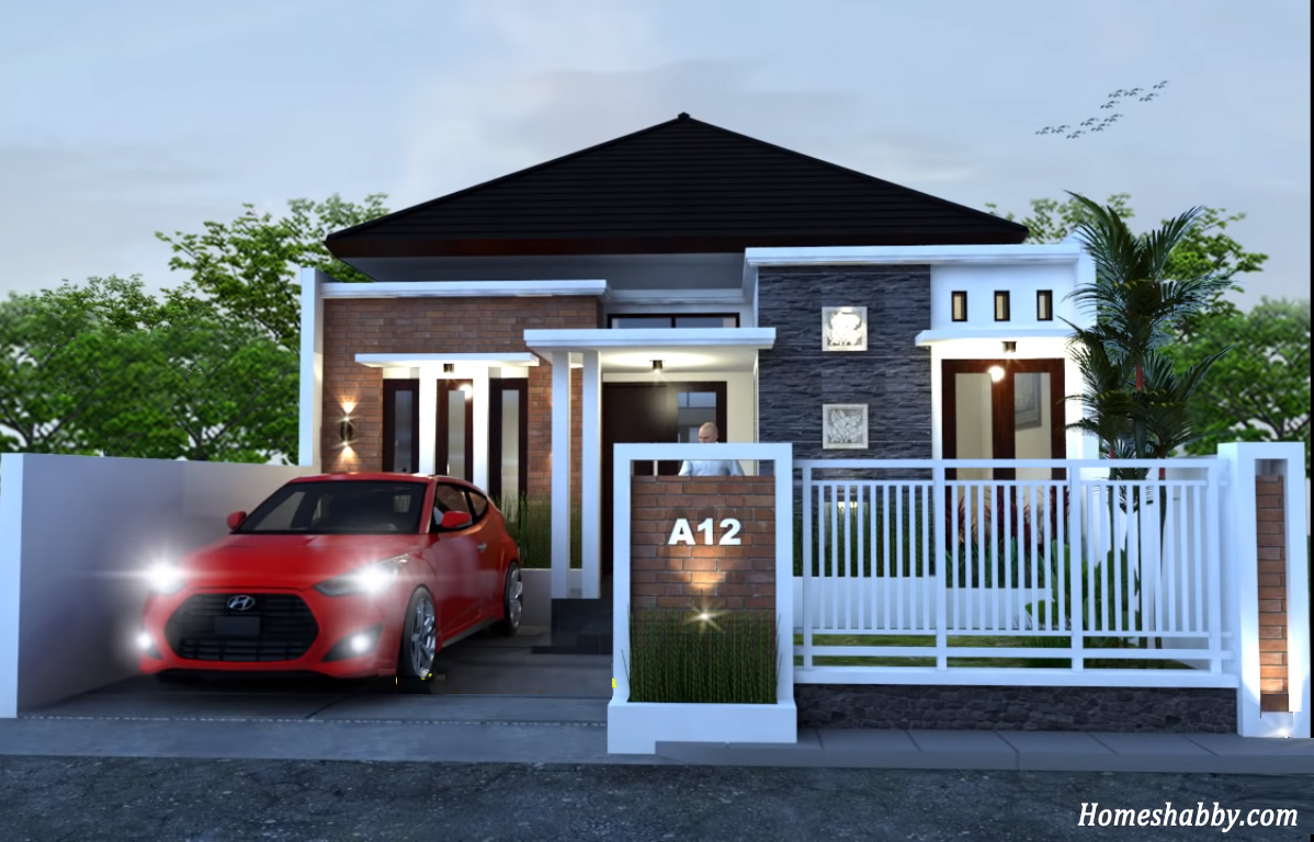 Desain Dan Denah Rumah Elegan Dengan Ukuran 8 X 10 Pas Untuk Di