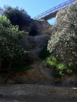 View from Vista Del Valle Drive toward short cut coming from the bridge at Henry’s Trail and Hogback ridge, Griffith Park, Los Angeles, February 15, 2016