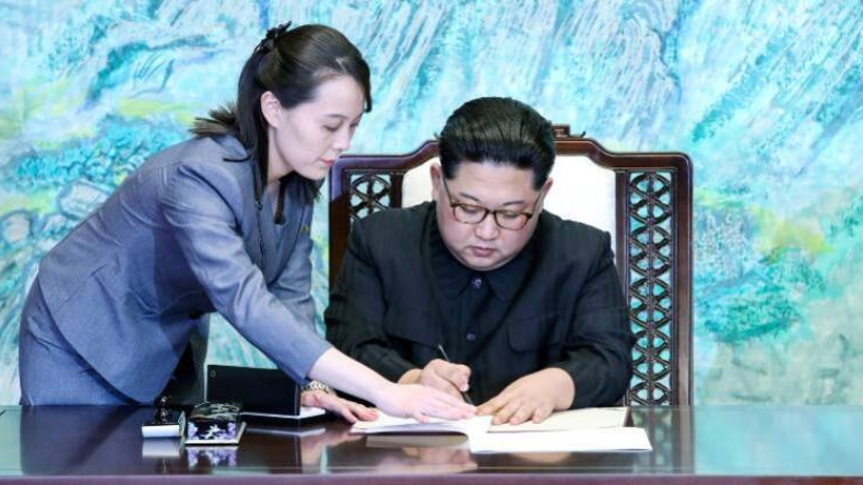 Irmã de Kim Jong-un chegou a ser apontada como uma possível sucessora dele 27 de abril de 2018 | KOREA SUMMIT PRESS POOL/POOL VIA REUTERS