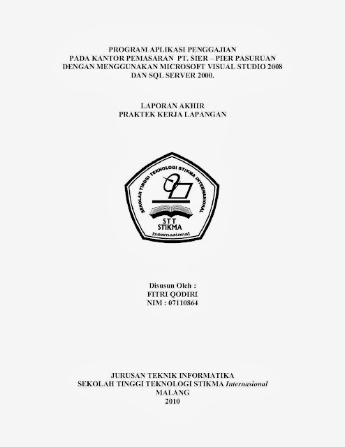 Contoh Cover atau Sampul Tugas Kuliah Makalah Yang Benar 