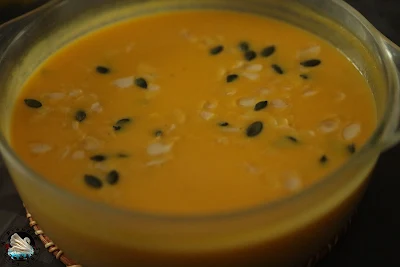 Soupe carottes amandes aux graines de courge