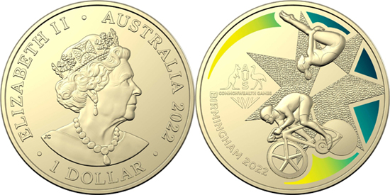 Australia 1 dollar 2022 - Australian Commonwealth Games Team - Birmingham 2022