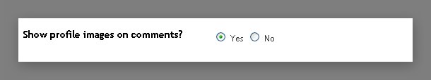 Comments Setting