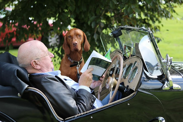 Man book and dog Jackie Glynn