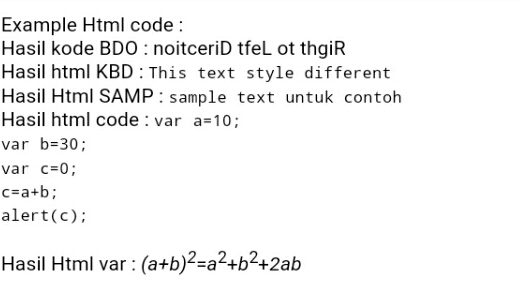 Contoh kode html source kode