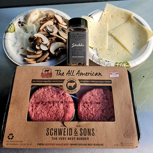 Sometimes I opt for convenience and use Schweid & Son's premade burgers. They are fresh, Certified Angus Beef® Brand beef. The All American is USDA Choice while the One Percenter is USDA Prime.