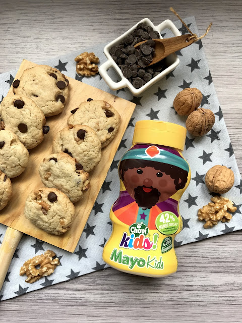 COOKIES DE MAYONESA CON PEPITAS DE CHOCOLATE Y NUECES RECETA