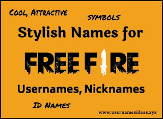 free fire names