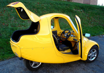 yellow electric car