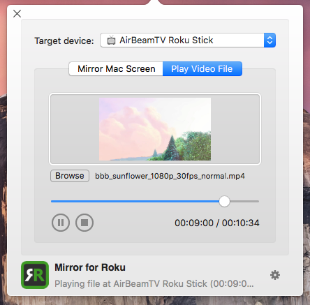 Cast files directly to Roku from a Mac