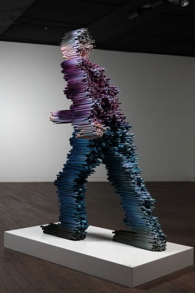 Kang Duck-Bong esculturas PVC cineticas movimento