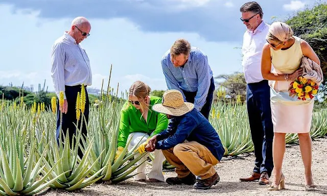 King Willem-Alexander, Queen Maxima and Crown Princess Amalia visited Royal Aruba Aloe