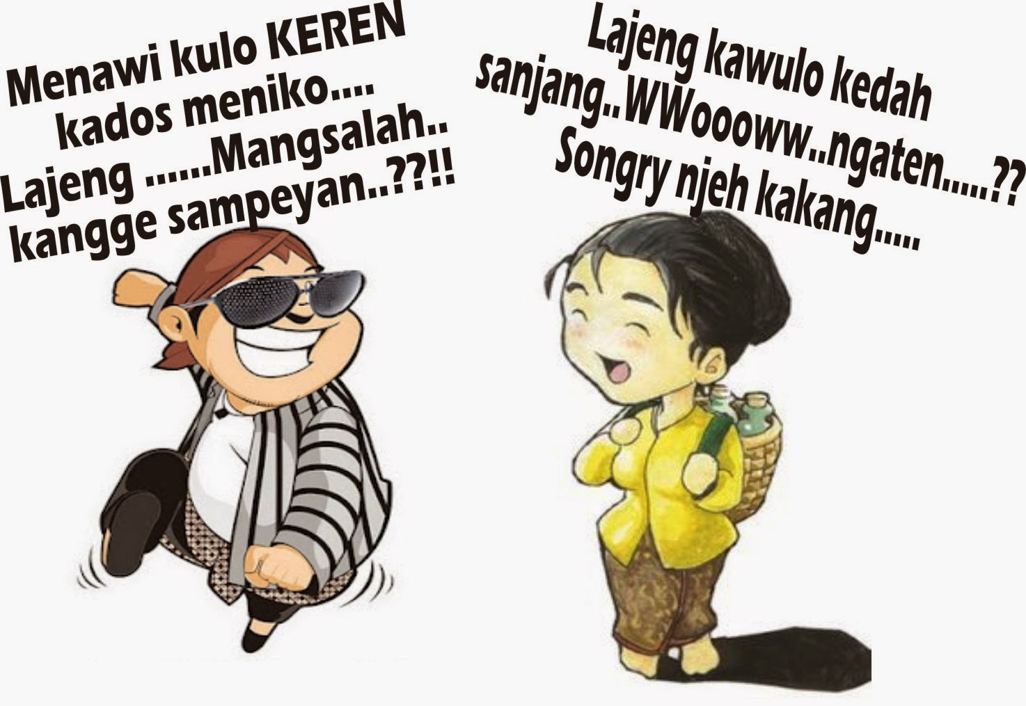 Koleksi Tokoh Gambar Karikatur Jowo Blangkon Jogja Puzzze