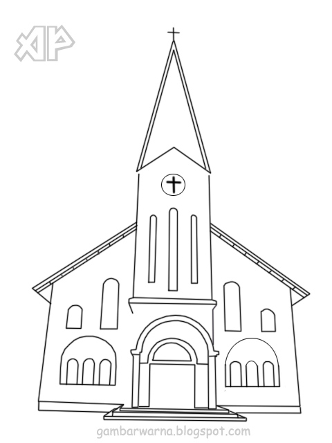 Terkini 21+ Gambar Gereja Untuk Diwarnai