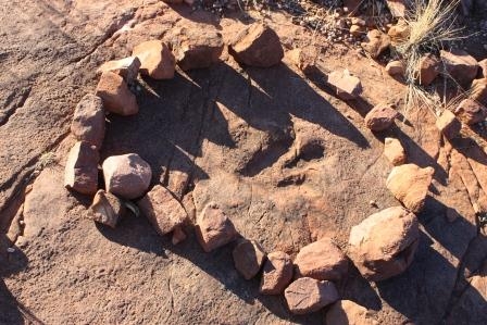 Dinosaur Footprints at Mount Etjo, Namibia