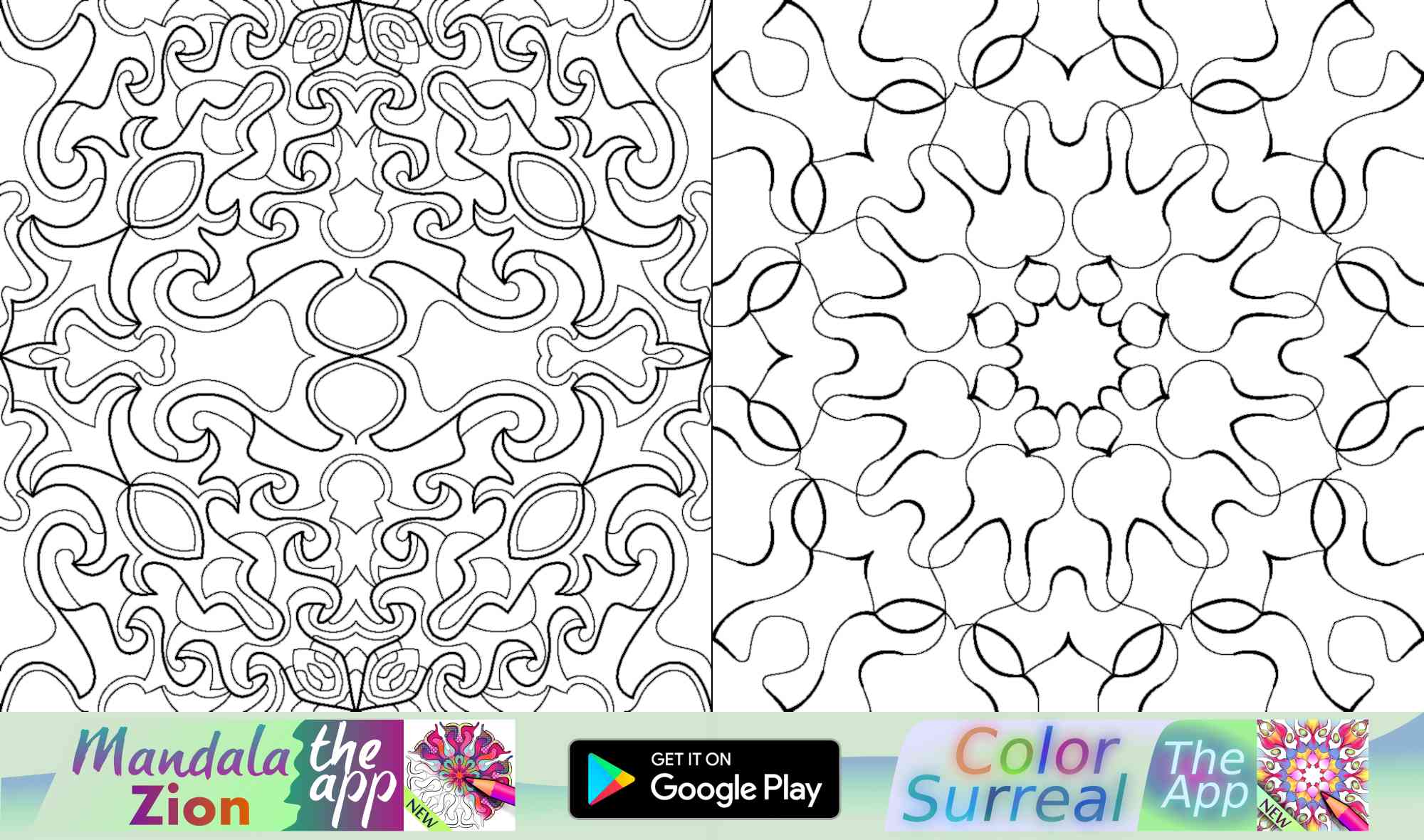 Mandala patterns henna calming coloring page for creativity improvement just for you. Download Color Surreal!