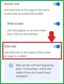 What is Side Rail Ads in AdSense,Introduce Side Rail Ads AdSense,Side Rail Ads New ad format,side rail ads website par kaise lagaye,side rail ads
