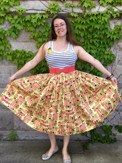 pinup girl clothing tiki jenny skirt