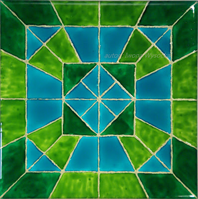 kafelki ceramiczne ręcznie malowane autor: Iwona Wysocka