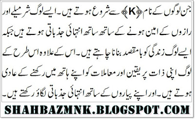 K Name Meaning In Urdu And Definition