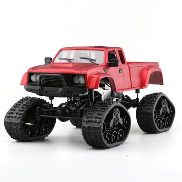 Fayee FY002B 1/14 2.4G 4WD Rc Car Military Truck Track Wheel W/ Front LED Light RTR Toy 
