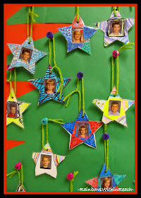 photo of: Christmas Ornament Parent Gift Used to Decorate Bulletin Board via RainbowsWithinReach