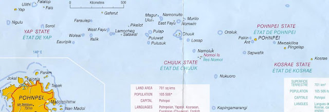 Micronesia - Bản đồ địa lý của Liên bang Micronesia 🇫🇲