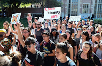 Students have held protest rallies like this one at UCLA since the election of Donald Trump and now education leaders are calling on him to address climate change as a serious issue. (Credit: Getty Images) Click to Enlarge.