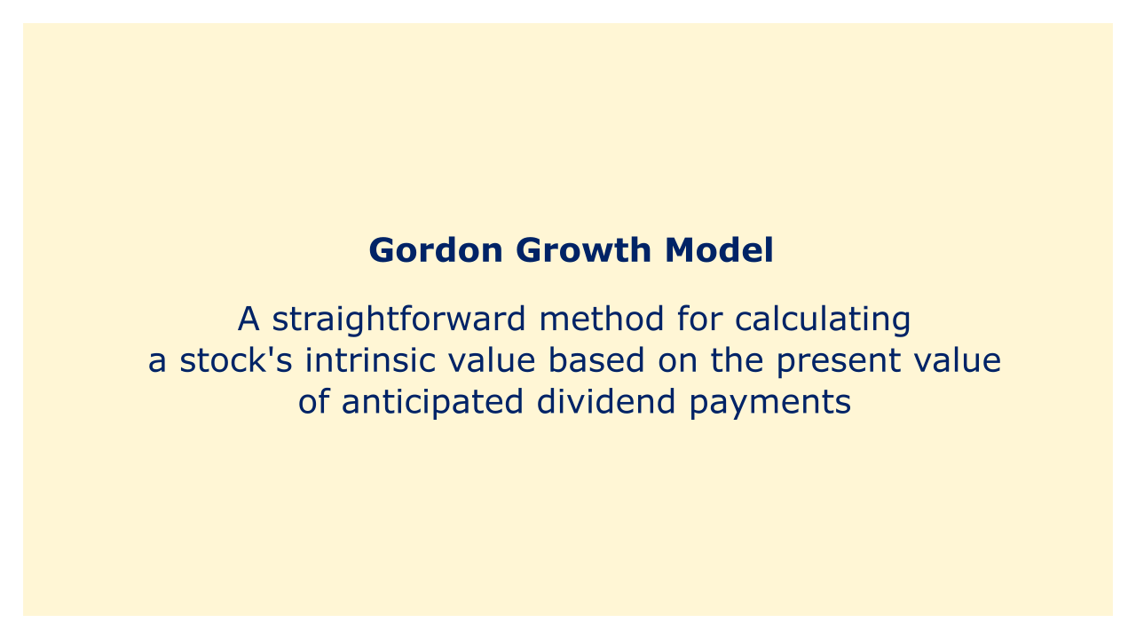 A straightforward method for calculating a stock's intrinsic value based on the present value of anticipated dividend payments.