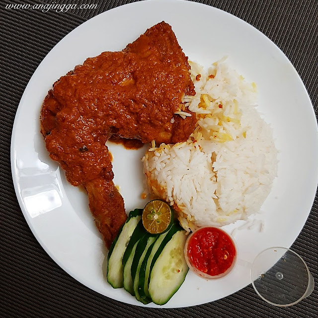 set nasi putih ayam percik