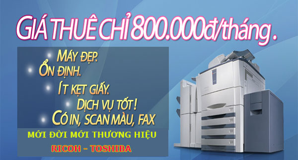 Dịch vụ cho thuê máy Photocopy Toshiba