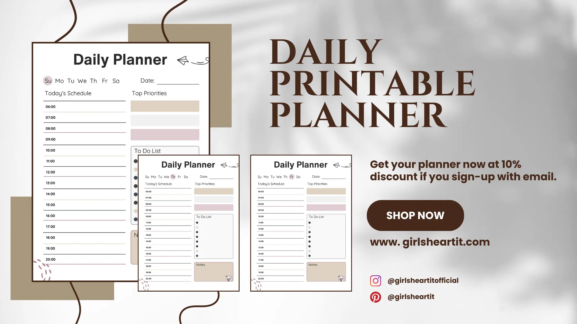 Daily Planner Printable