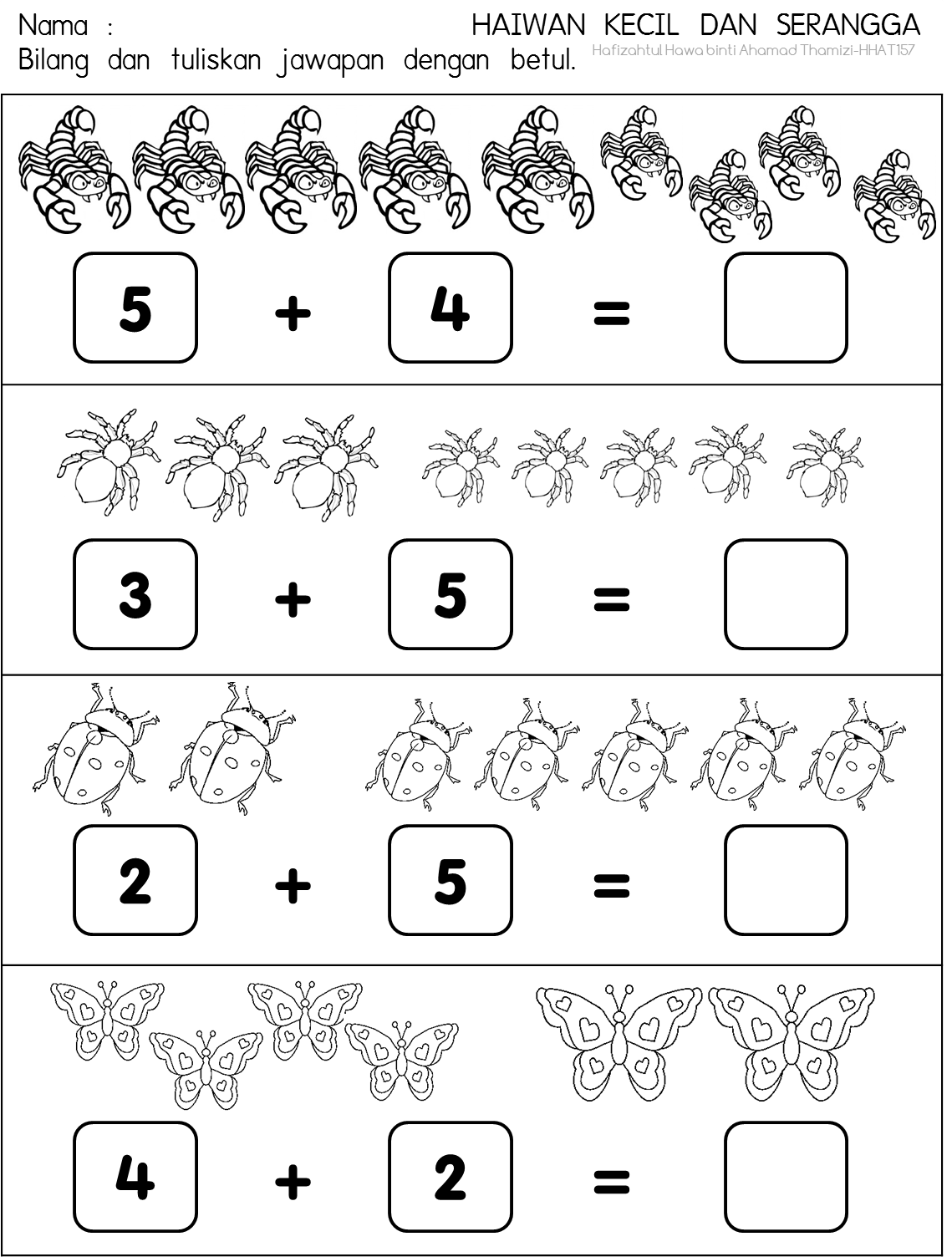 Cikgu Fieza (HHAT157): Haiwan Kecil & Serangga