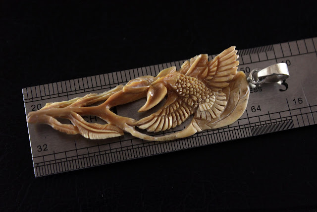 Fosil Carving Pendant