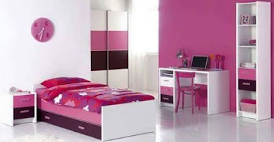 Desain Kamar Tidur Berwarna Pink